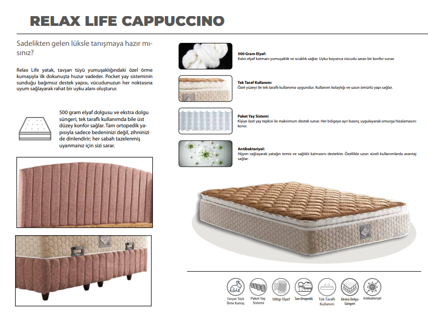 Relax Life Baza + Başlık Yatak