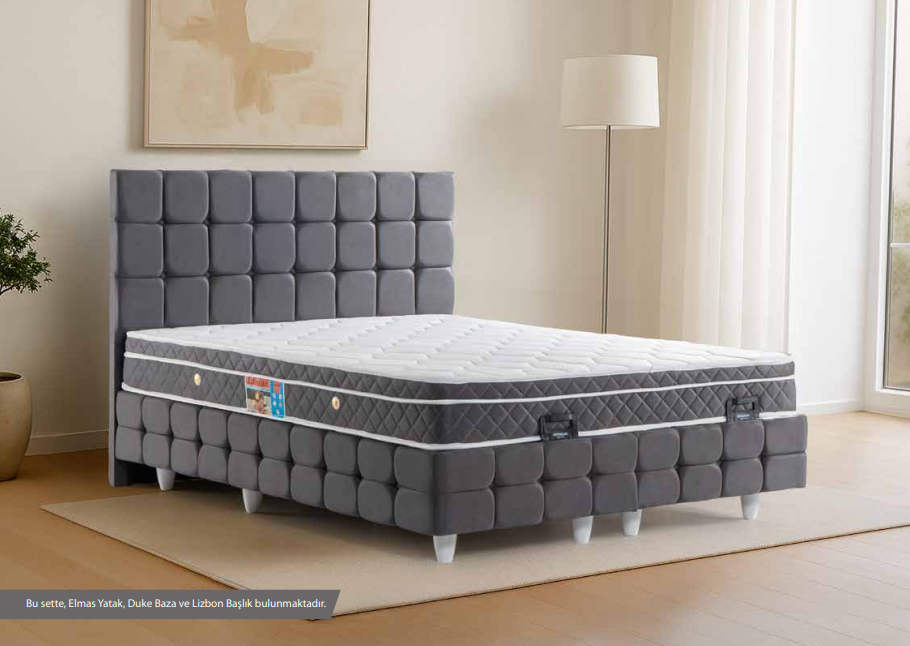 Elmas Baza + Başlık + Yatak