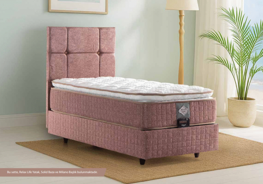 Relax Life Rose Baza + Başlık + Yatak