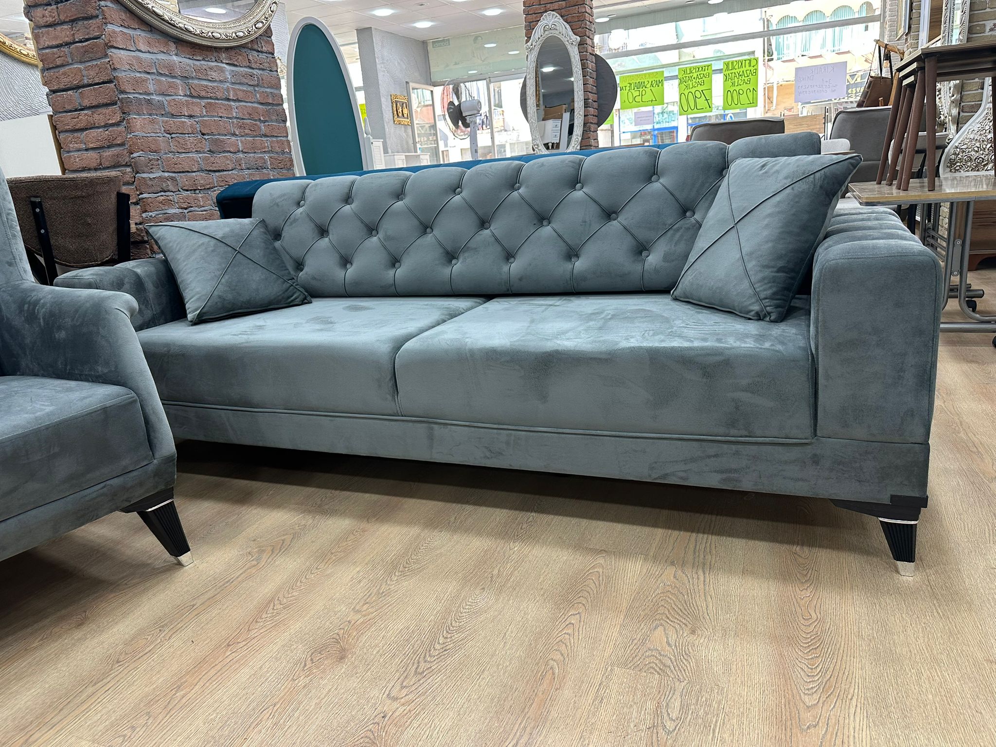 Chester Antrasit Gri Koltuk Takımı 3+3+1+1 - Görsel 4