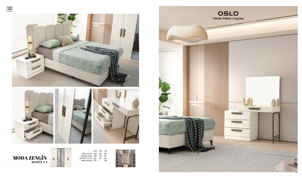 OSLO Yatak Odası Takımı – Yalova | Zengin Moda Mobilya - Görsel 2